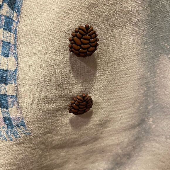 Artisan Vintage Snowman Sweater Pinecone Accents Size XL - Picture 7 of 16